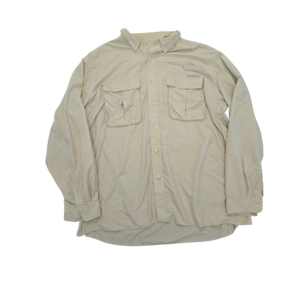 ExOfficio Mens XXL Shirt Vented Hiking Outdoor in‎ Ivory